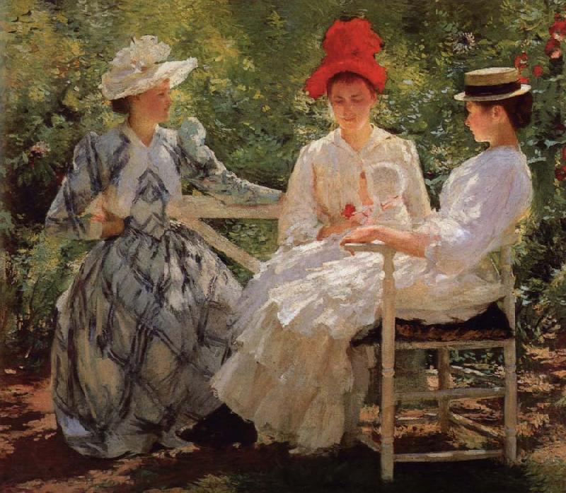 Edmund Charles Tarbell In a Garden